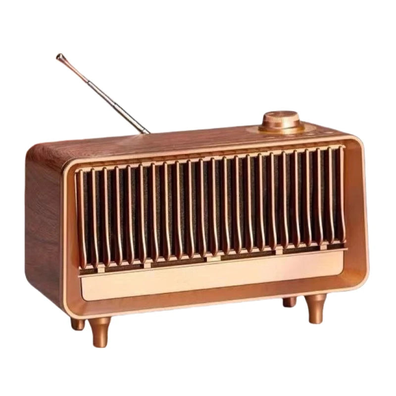 Retro Portable Wireless Bluetooth Speaker High-Quality Powerful Stereo Sound Box Mp3 Player Small Vintage FM Rechargeable